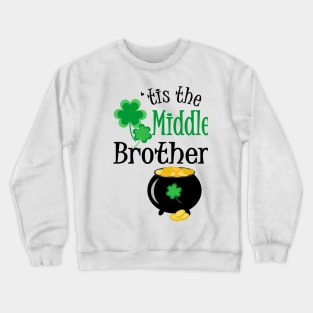 'Tis The Middle Brother, St. Patrick's Day Crewneck Sweatshirt